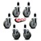 Service Caster Regency 600CASTER6 5'' Replacement Caster Set with Brakes, 6PK REG-SCC-EX20S514-PPUB-4-TLB-2-112 - alternate 2
